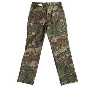 Cabelas Saddle Cloth Camo Hunting Cargo Pants Mens 38 Outdoor Burr Proof USA NWT